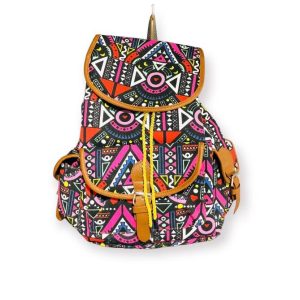 MOCHILA ETNICO / TRIBAL GDE C LENGÜETA D MODA