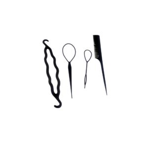 ACCESORIOS DE PELUQUERIA PARA TRENZAS Y COLA DE PELO X 4PCS