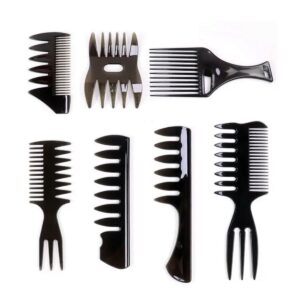 JUEGO DE PEINES X6 PCS NEGRO