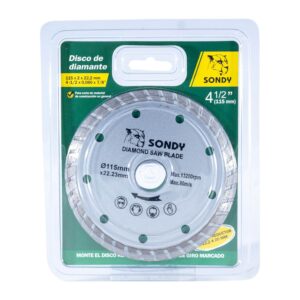 DISCO DIAMANTE TURBO PARA CONSTRUC 4.5″ EN BL