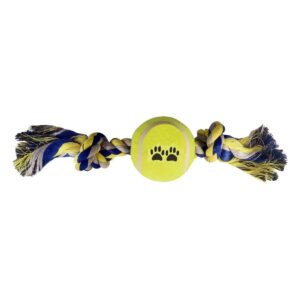 JUGUETE PARA MASCOTA SOGA CON PELOTA TENIS